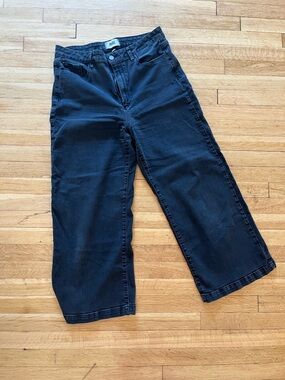 PAIGE wide-leg black denim